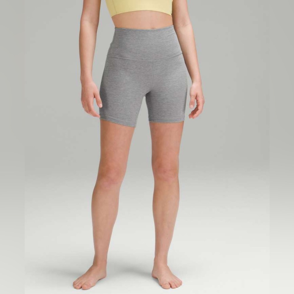 Lululemon core medium grey gray align shorts 6 inch inseam size 4 NWOT!